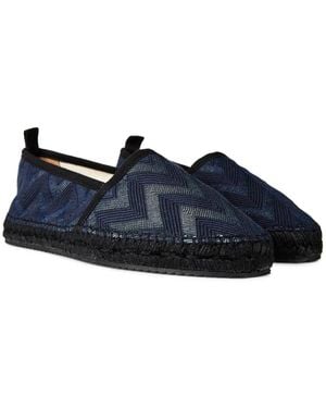 Missoni Elle Wave Zig Zag Espadrilles - Blue