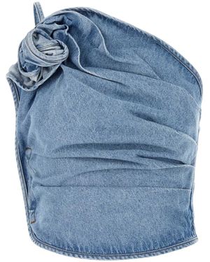 Magda Butrym Denim Top - Blue