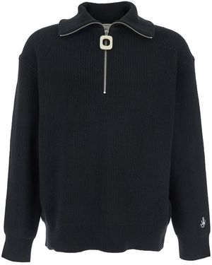 JW Anderson Half Zip Jumper - Blue
