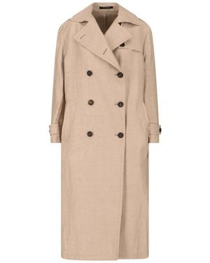 Tagliatore Double-Breasted Trench Coat - Natural