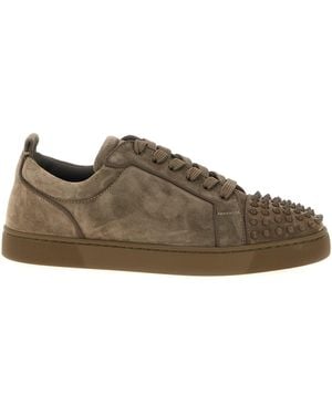 Christian Louboutin Louis Junior Spikes Sneakers - Brown