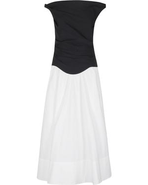 Jonathan Simkhai Cersei Off Shoulder Midi Dress - White