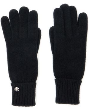 Helen Kaminski Blaire Gloves With Logo Plaque Detail On The Front And Ribbed Details - Black