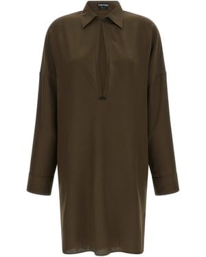 Tom Ford Tom Ford Silk Crêpe De Chine Tunic - Green