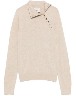 Isabel Marant Jovienne Press-Stud Jumper - Natural