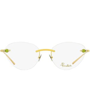 Pomellato Rimless Eyeglasses Pm0070o Gold/green 54mm - Black