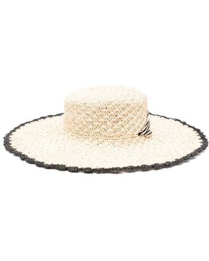 Zimmermann Raffia Tipped Sun Hat - White