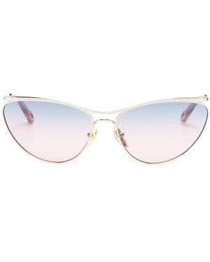 Chloé Cat-Eye Sunglasses-Tone Metal - White