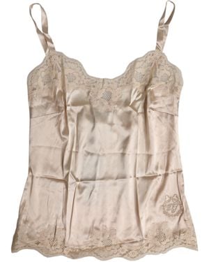 Dolce & Gabbana Lace Trimmed Camisole - Natural