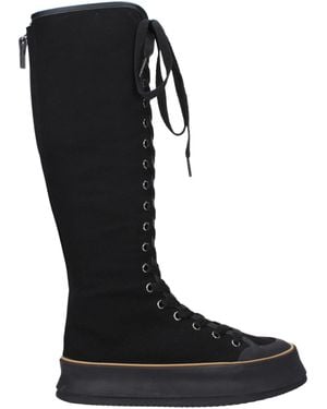 Max Mara Hightop Laceup Platform Boots - Black