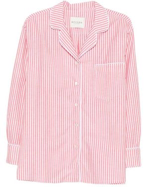 Riviera Striped-Pattern Shirt - Pink