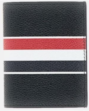Thom Browne Double Card Holder Rwb Stripe - White