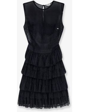 Elisabetta Franchi Mini Lace Dress Viscose - Black