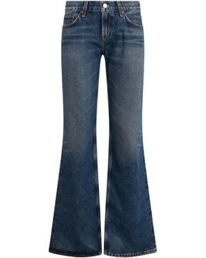 Agolde Flared Jeans Dark Denim Tinted Cotton - Blue