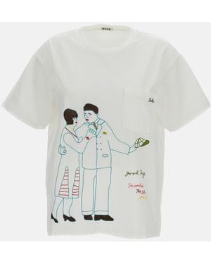Bode Companion Crewneck Tee - White