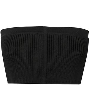 Rick Owens Knitted Crop Top - Black