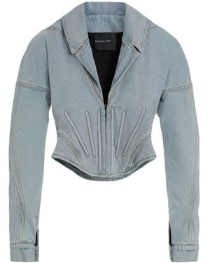 Mugler Denim Jacket - Blue