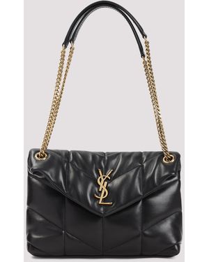 Saint Laurent Puffer Small Handbag Matelasse' Nappa Leather Bag - Black