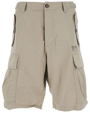 DSquared² Shorts With Wide Leg And Four Flap Pockets With Buttons - Grey