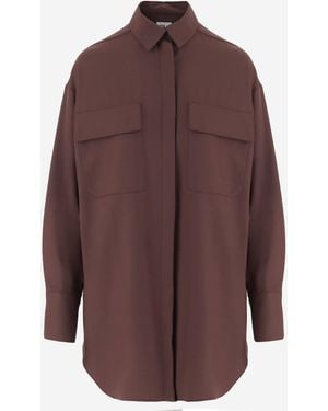 Ql2 Wool-Blend Shirt Gladys Virgin Wool - Brown