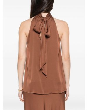 Silk95five Villette Silk Top - Brown