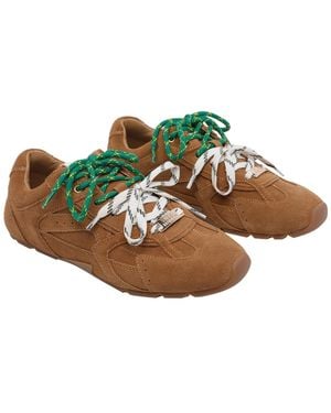 Steve Madden Trainers Suede Leather/Rubber Sole - Green
