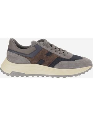Hogan Sneakers Hyperlight Leather-Mesh Leather And Mesh Sneakers - Gray