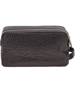 Brunello Cucinelli Leather Beauty Case - Grey