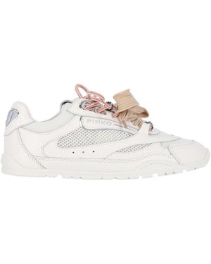 Pinko Trainers Upper: Cow Leather - White