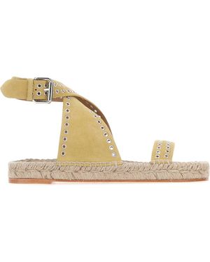 Isabel Marant Mustard Suede Illya Espadrilles - Natural