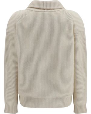 forte_forte Wool And Cashmere English Rib Cardigan - White
