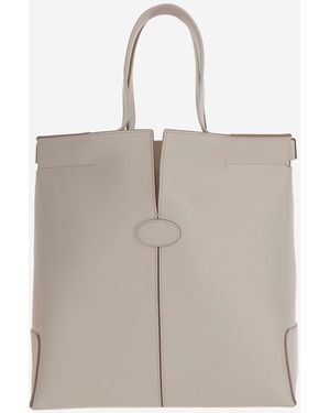 Tod's Small Leather Folio Bag - Natural