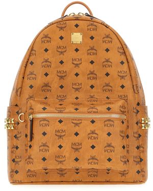 MCM Printed Canvas Backpack - Brown