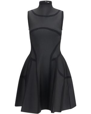 McQueen Anatomy-Line Mini Dress - Black