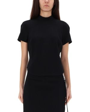 Courreges Circle Heritage Top Tops - Black