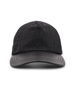 Fendi Hats Nylon/Pelle - Black