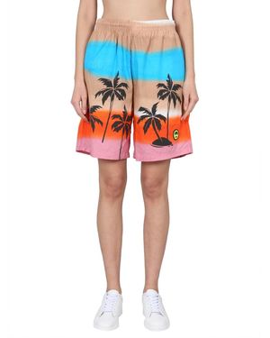 Barrow Poplin Bermuda Shorts - Red