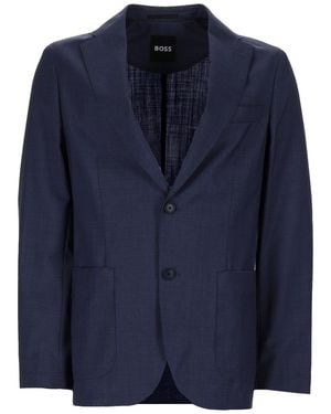 BOSS Jacket P-Hanry Virgin Wool - Blue