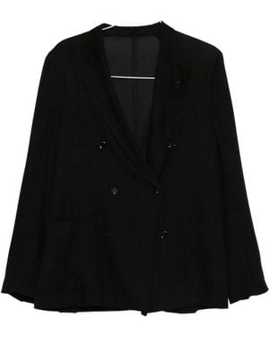 Lardini Double-Breasted Jacket - Black