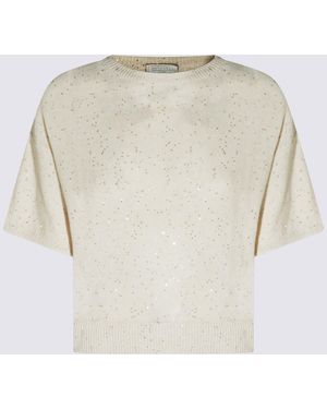Antonelli Linen Cotton Blend Knitwear - Natural