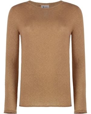 THE (Alphabet) Knit Pullover Silk-Cashmere - Brown