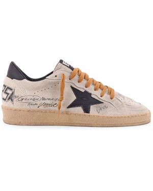 Golden Goose Deluxe Brand Ball Star Low-Top Suede Trainers With Used Effect - Multicolour