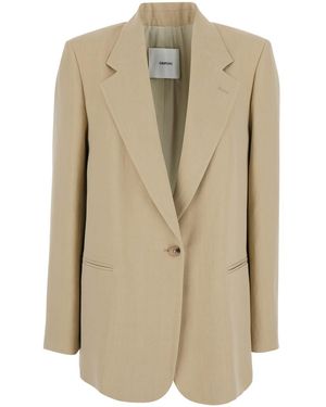 Grifoni Jackets With Shirt Collar And Front Button Closure - Natural