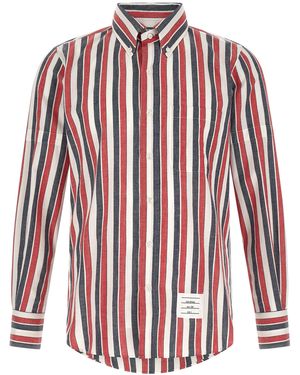 Thom Browne Madras Cotton Shirt - Red
