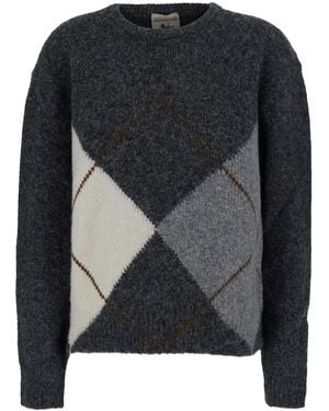 Semicouture Pullover Keira Argyle Pull Polyester Tops - Black