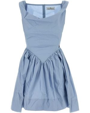 Vivienne Westwood Light Poplin Sunday Mini Dress - Blue