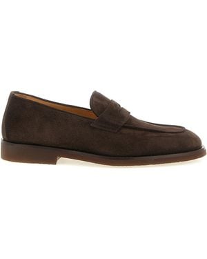 Brunello Cucinelli Calfskin Slip-On Loafers - Brown