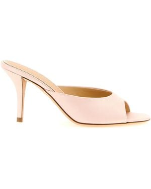 Magda Butrym Viscose Stiletto Heel Sandals - Natural