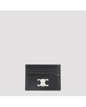 Celine Triomphe Card Holder - Black