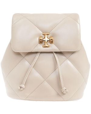 Tory Burch Kira Diamond Small Leather Backpack - Natural